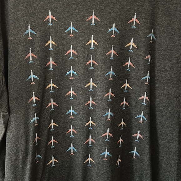 Plane Silhouettes t-shirt 2X Airportag - Picture 2 of 3